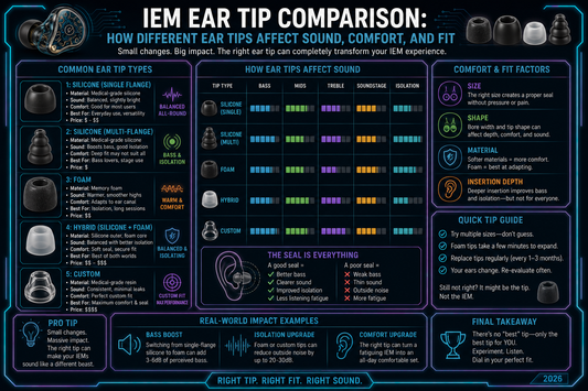 Informational graphic about iem ear tips