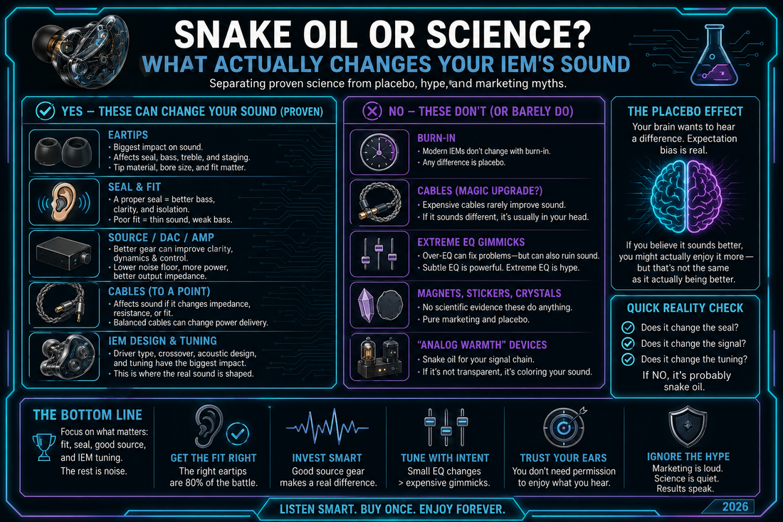 Snake Oil or Science? What Actually Changes Your IEM's Sound