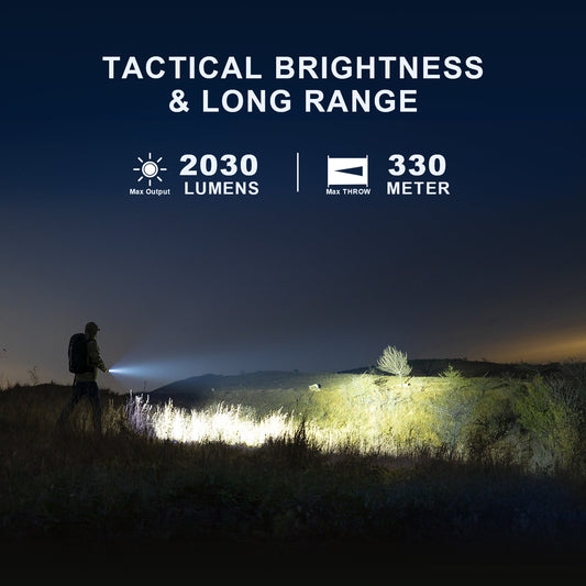 DC-Powertac M5 Gen3 2,030 Lumen EDC Flashlight - Durable and Compact