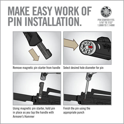 Armorer’s Master Hammer and Accu-Punch 11-Piece Standard Pin Punch Set