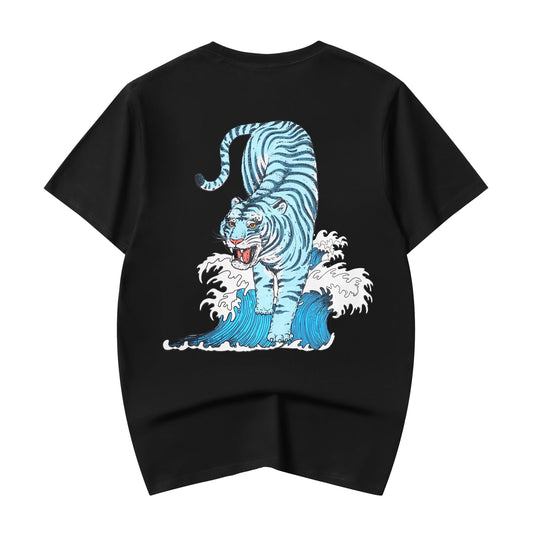 YeT022 Blue Tiger Ocean Tee