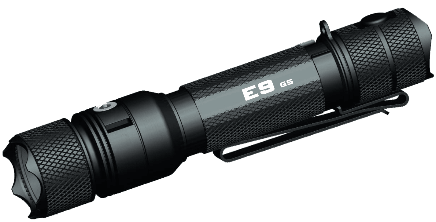 E9 GEN5 Long Throw- 3,000 Lumen  388 Meter  Tactical EDC Flashlight