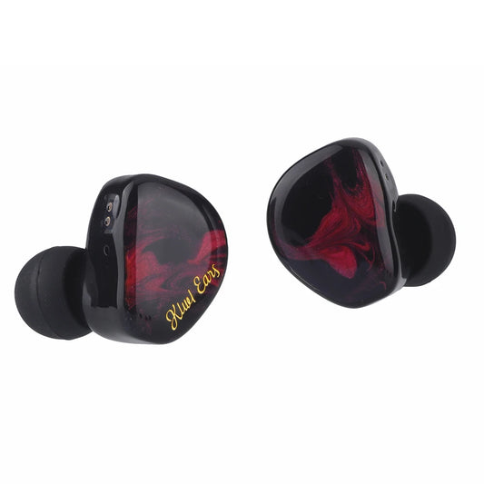 Kiwi Ears Cadenza in-ear monitor featuring a 3D-printed medical-grade resin shell with a 10mm beryllium dynamic driver