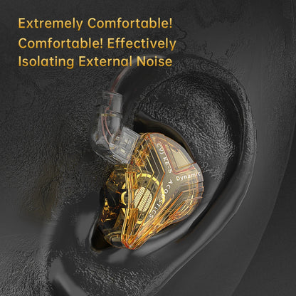 The Voltray Vault CVJ KE S in-ear monitors feature a transparent design, emphasizing comfort and noise isolation.