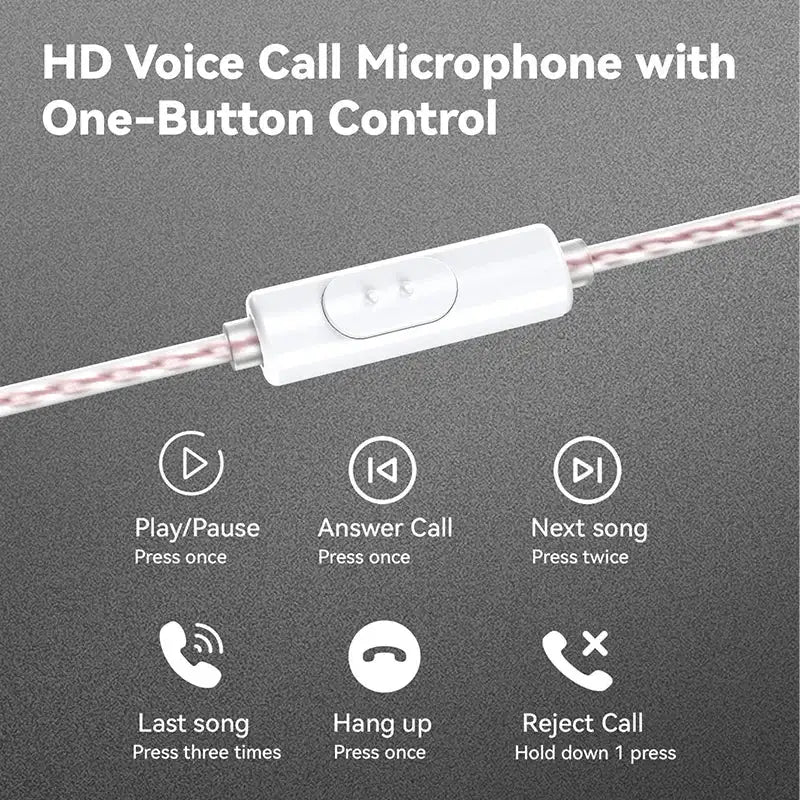 TKZK TK02 in-ear monitor — White / With Mic