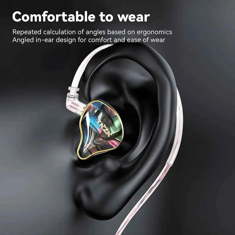 TKZK TK02 HiFi In-Ear Earphones - High-Purity OFC Cable 3.5mm 2Pin Plug Comfortable Wear for Wide Compatibility Improved Model