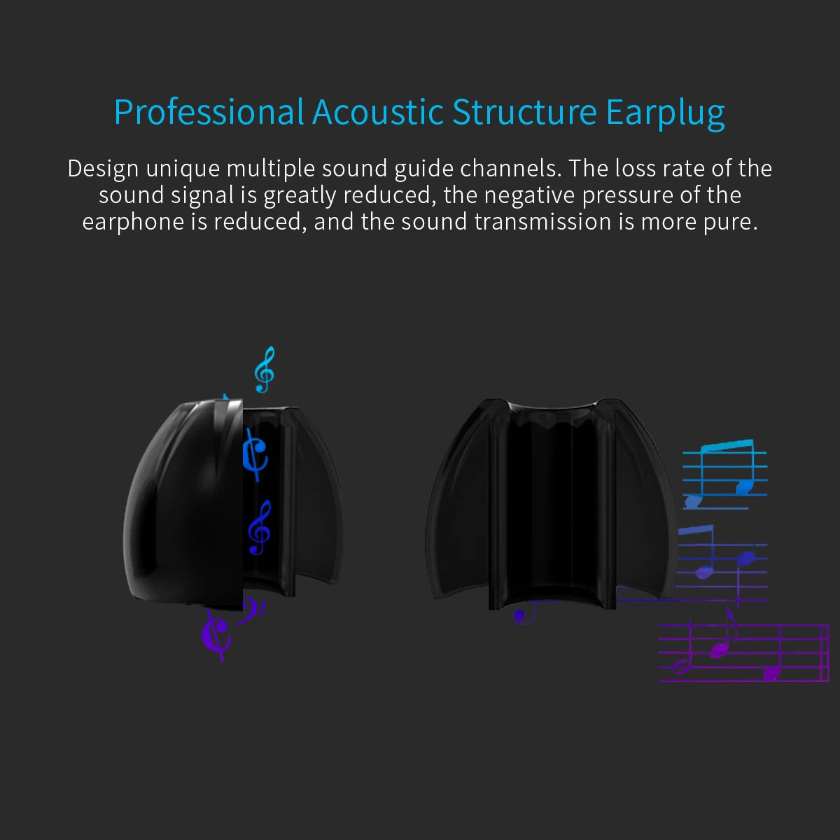 KZ Memory Foam Eartips by THE VOLTRAY VAULT featuring a professional acoustic structure for enhanced sound quality.