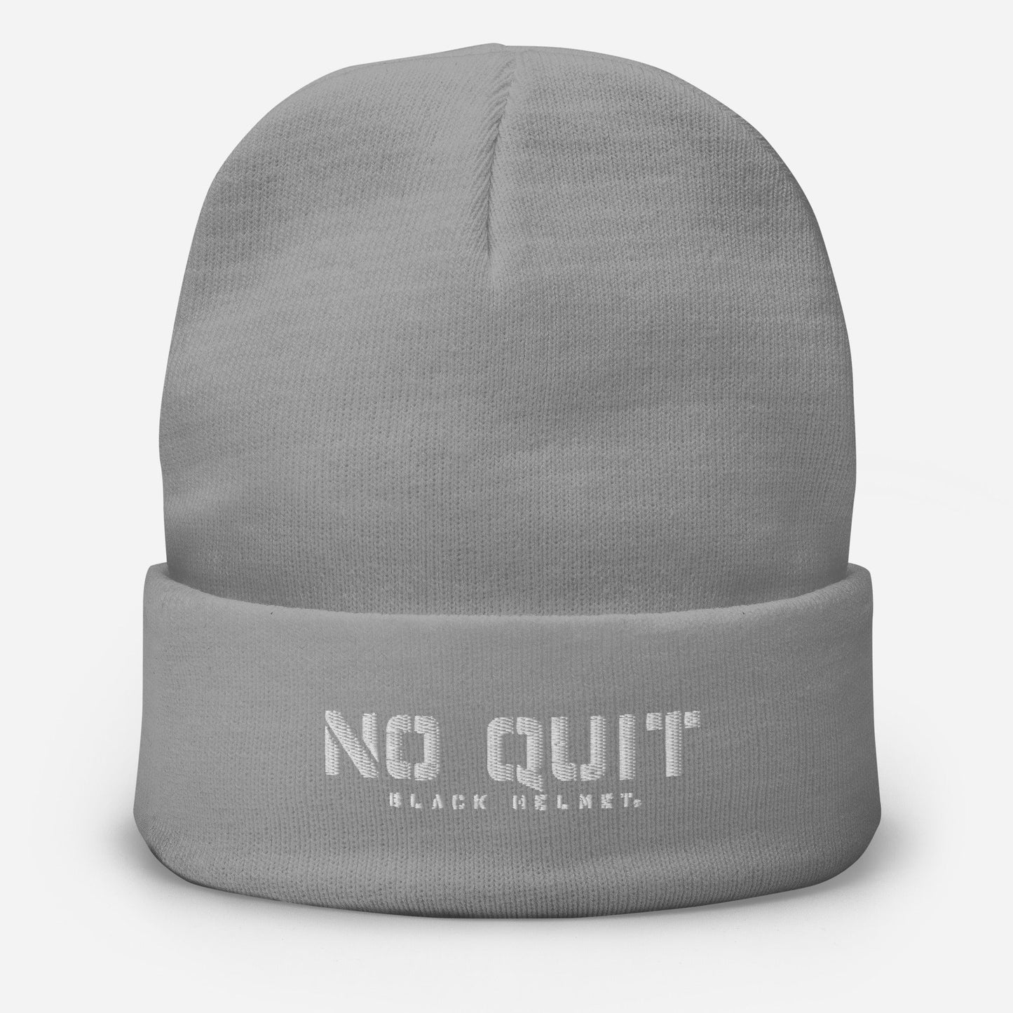 No Quit Embroidered Beanie
