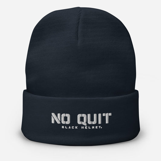 No Quit Embroidered Beanie