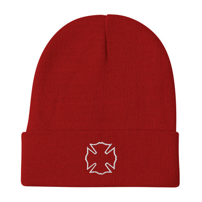 Maltese Cross Embroidered Beanie