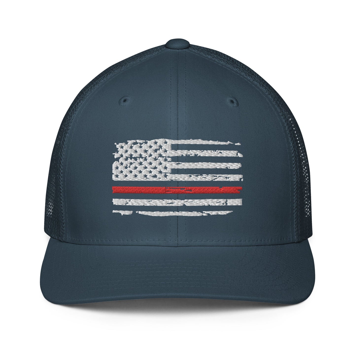 Thin Red Line USA Flag Mesh Back Trucker Hat