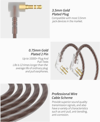 THE VOLTRAY VAULT CCA C10 audio cable with 3.5mm gold-plated plug and durable design for superior sound quality.