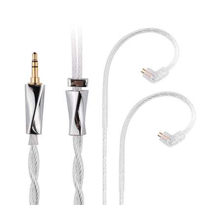 THE VOLTRAY VAULT FAAEAL IEM Cable featuring a sleek design with a 3.5mm connector and dual earpiece connectors.