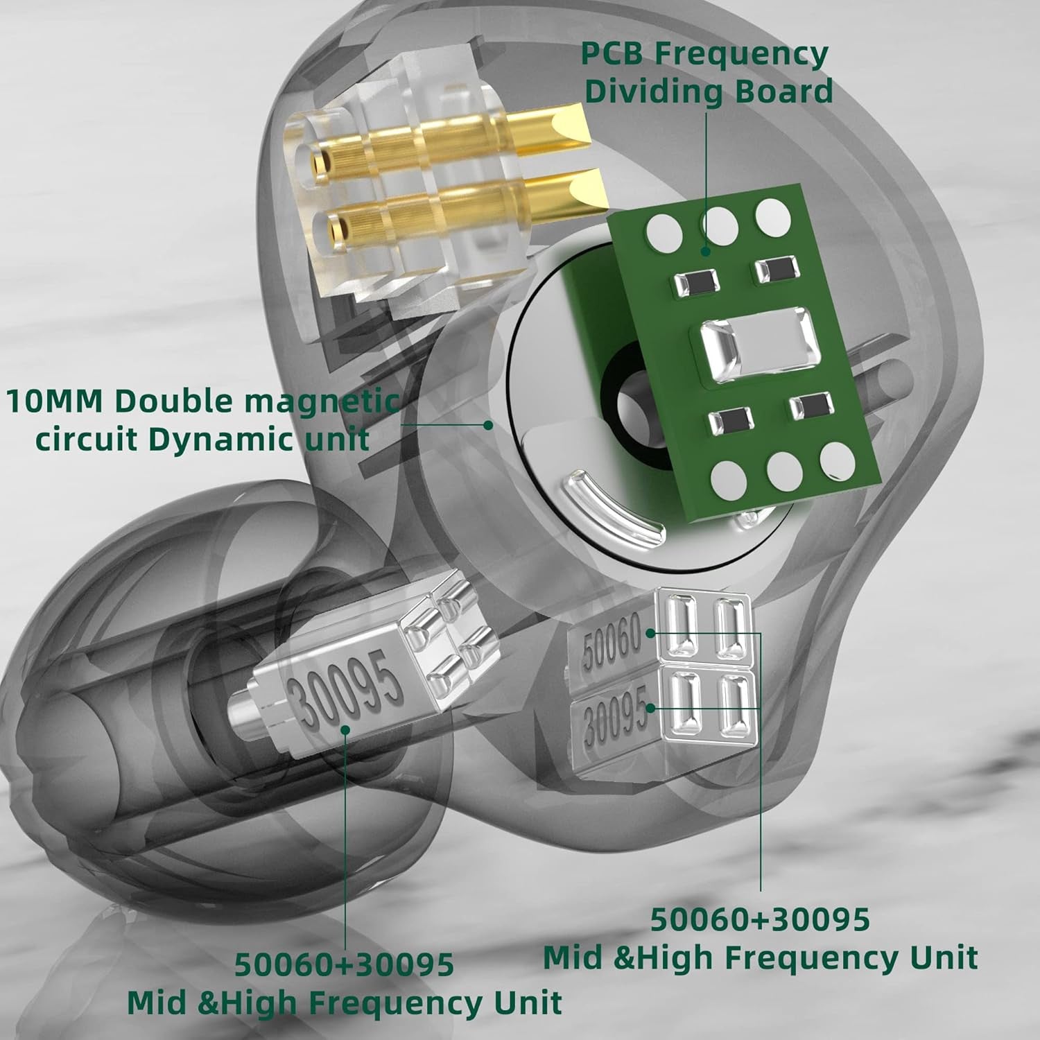 The Voltray Vault CCA C10 features a detailed PCB design with labeled components for 5000Hz and 3000Hz frequencies.
