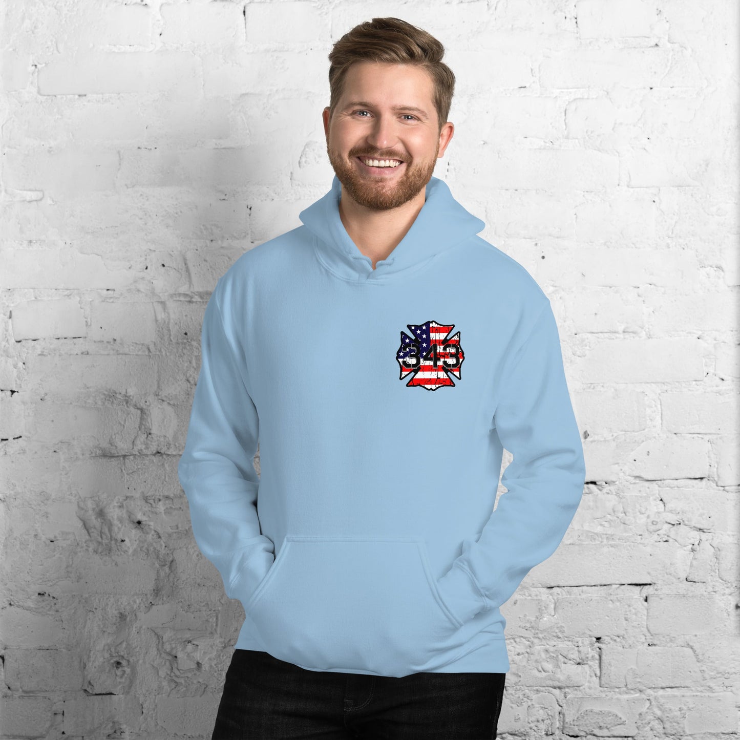 343 Never Forget Pullover Pocket Hoodie