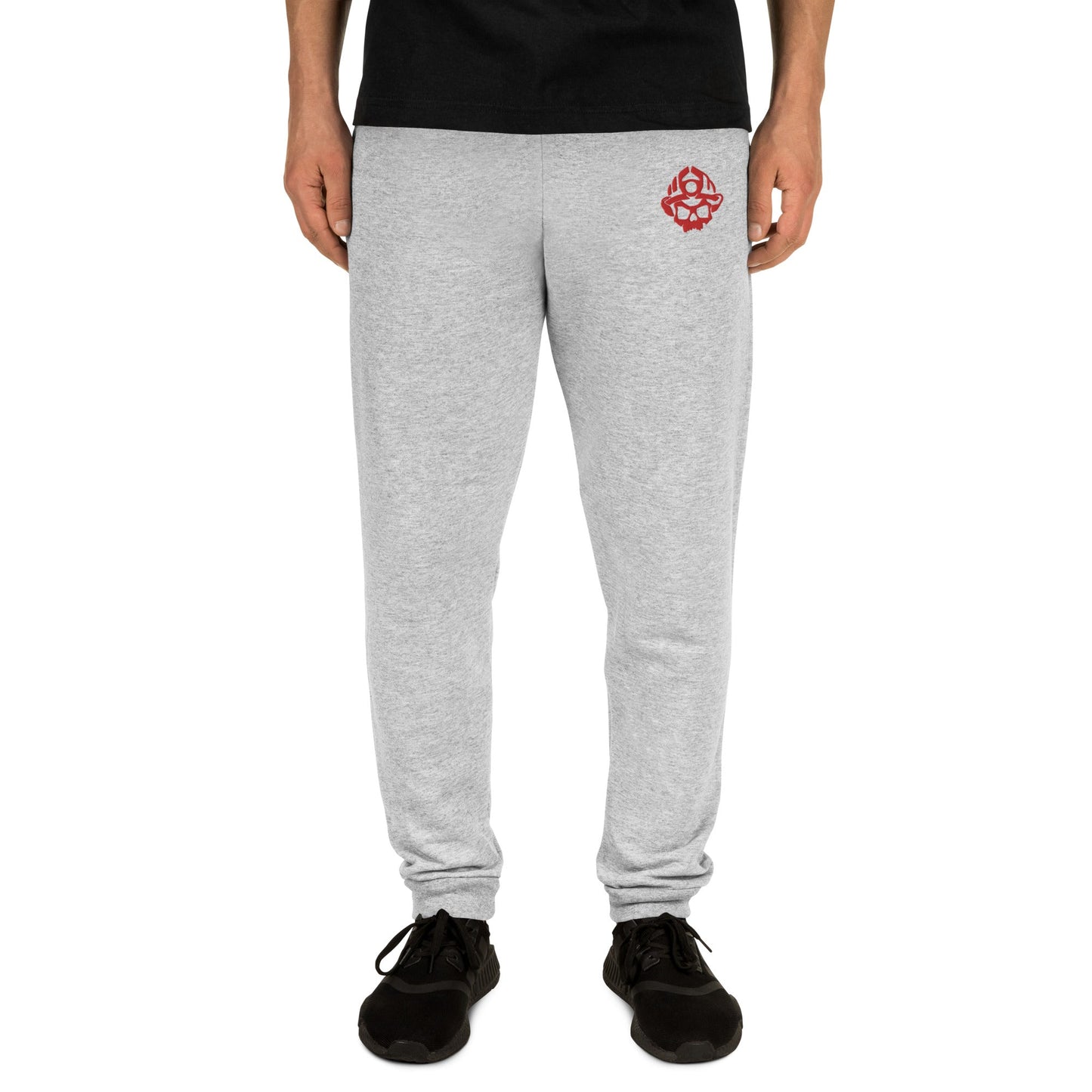 Red Skull Logo Embroidered Joggers