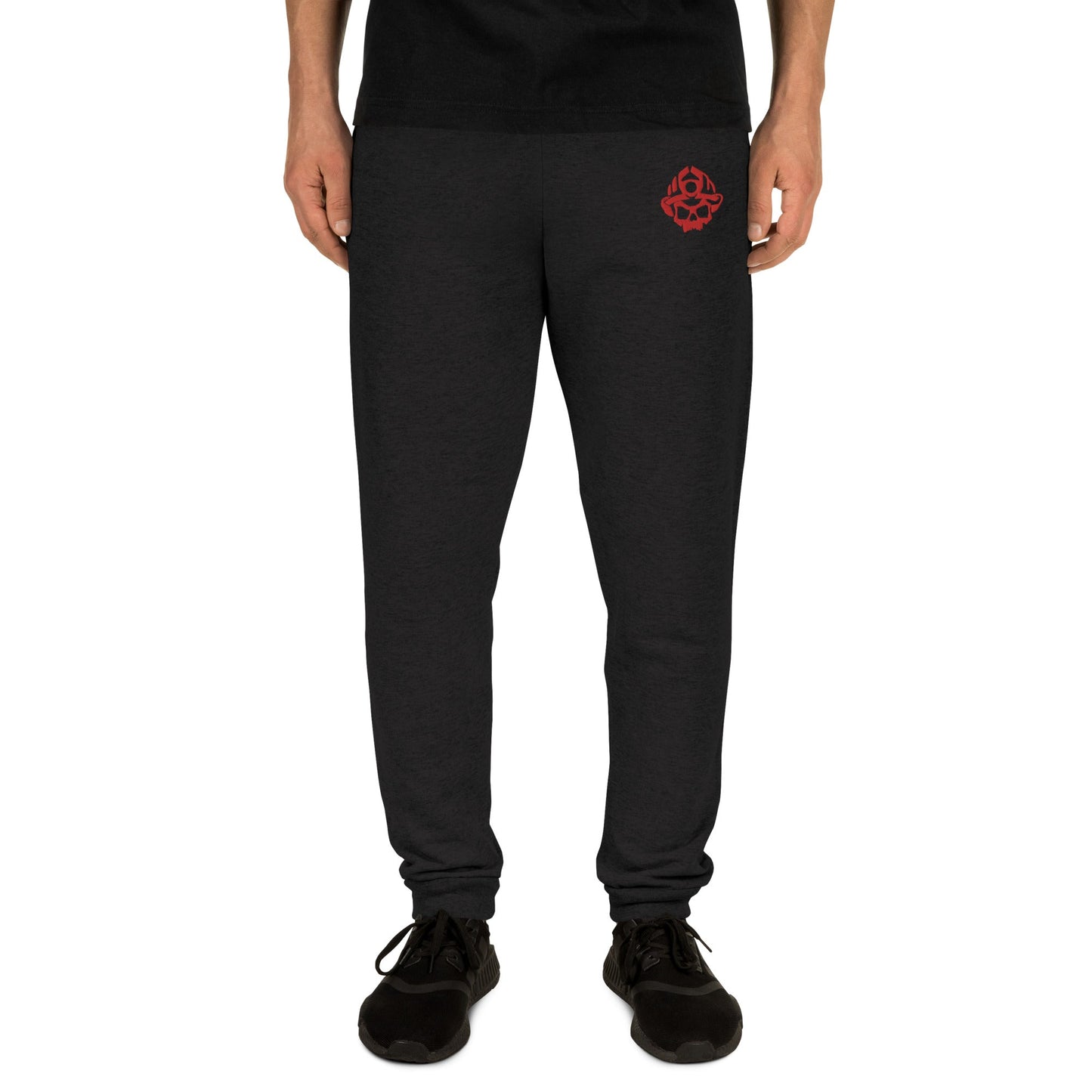 Red Skull Logo Embroidered Joggers