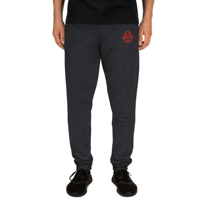 Red Skull Logo Embroidered Joggers